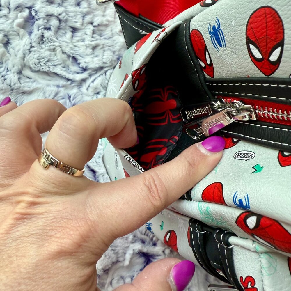 LOUNGEFLY - Marvel Spiderman Hardtag Mini Backpack - Picture 3 of 5